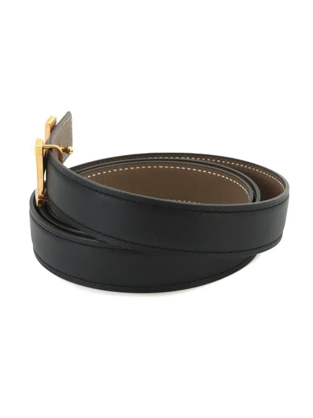 Hermes Mini Constance Reversible Belt Swift Epsom Black Etoupe
